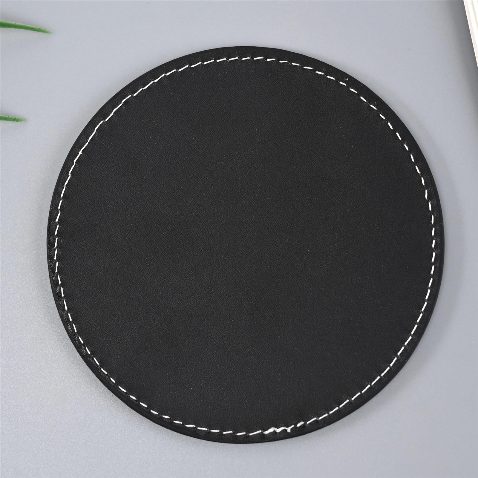 Almohadilla Aislante para Vajilla Posavasos de Cuero sintético Resistente al Agua, 2 Unidades, Redondo, Calor, for Taza, Mantel Individual, vajilla, decoración for el hogar para Platos Llanos(Brown)