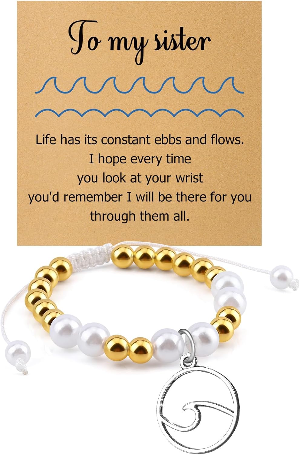 Mwphuy Sister Gifts for Women Bracelets Sisters Gifts from Sister Birthday Graduation Gift Beaded Bracelets for Sisters Girls Best Friend BFF Christmas Valentine's Day Wedding Jewelry Gift