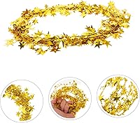 Vista 3 de NOLITOY Guirnaldas de estrellas de oropel para árbol de Navidad, guirnalda de estrellas de Navidad, guirnaldas para guirnalda dorada, guirnalda
