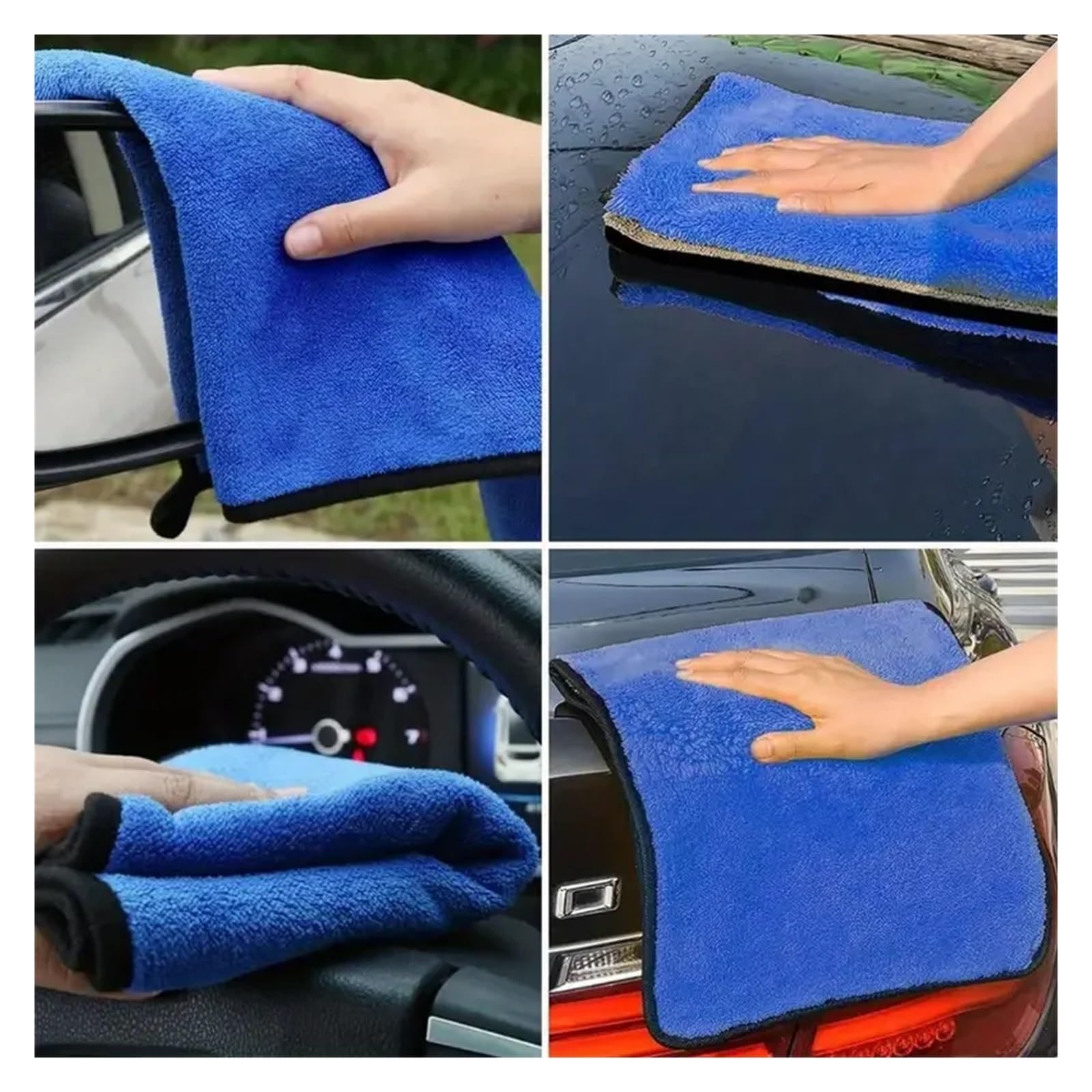 50 Panni in Microfibra for Il Lavaggio dell'auto, Morbidi, ad Asciugatura Rapida, for la Pulizia di specchietti e finestre, for la casa, a Doppio Strato per Auto(30x30cm)