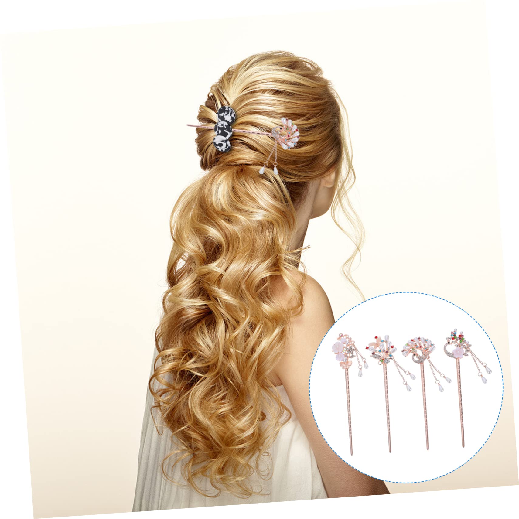Housoutil 12 Stk Vintage Perlenhaarnadel rosa haarkamm haarnadel Haarschmuck für die Braut Haarspangen mit Strasssteinen Haarschmuck für besondere Anlässe Haarklammer Tiara Perle Haarnadel