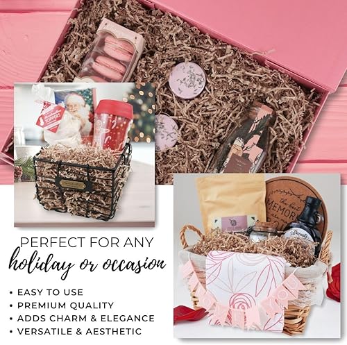 Miniatura 5 de MagicWater Supply - 1 libra - Kraft - Relleno de papel de corte arrugado suave y fino, ideal para envolver regalos, relleno de cestas, cumpleaños,