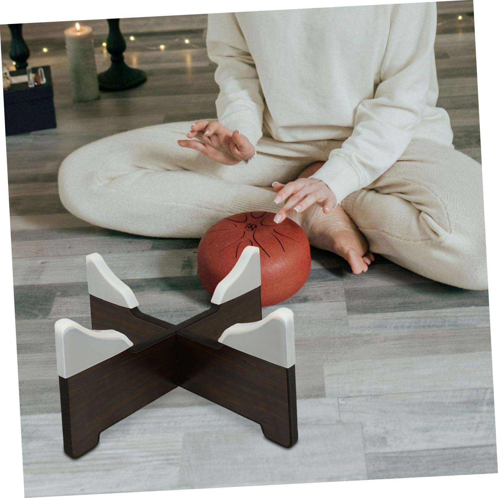 Support Support Pliable en Bois pour Handpan pour Tambour à Langue