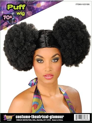 Miniatura 2 de Peluca Afro  estándar Adulto, talla única , Negro