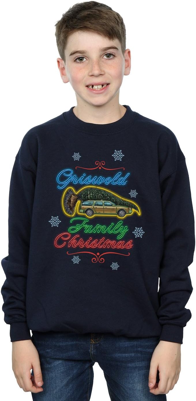 National Lampoon's Christmas Vacation Boys Griswold Family Christmas Sweatshirt 12-13 Years Navy Blue