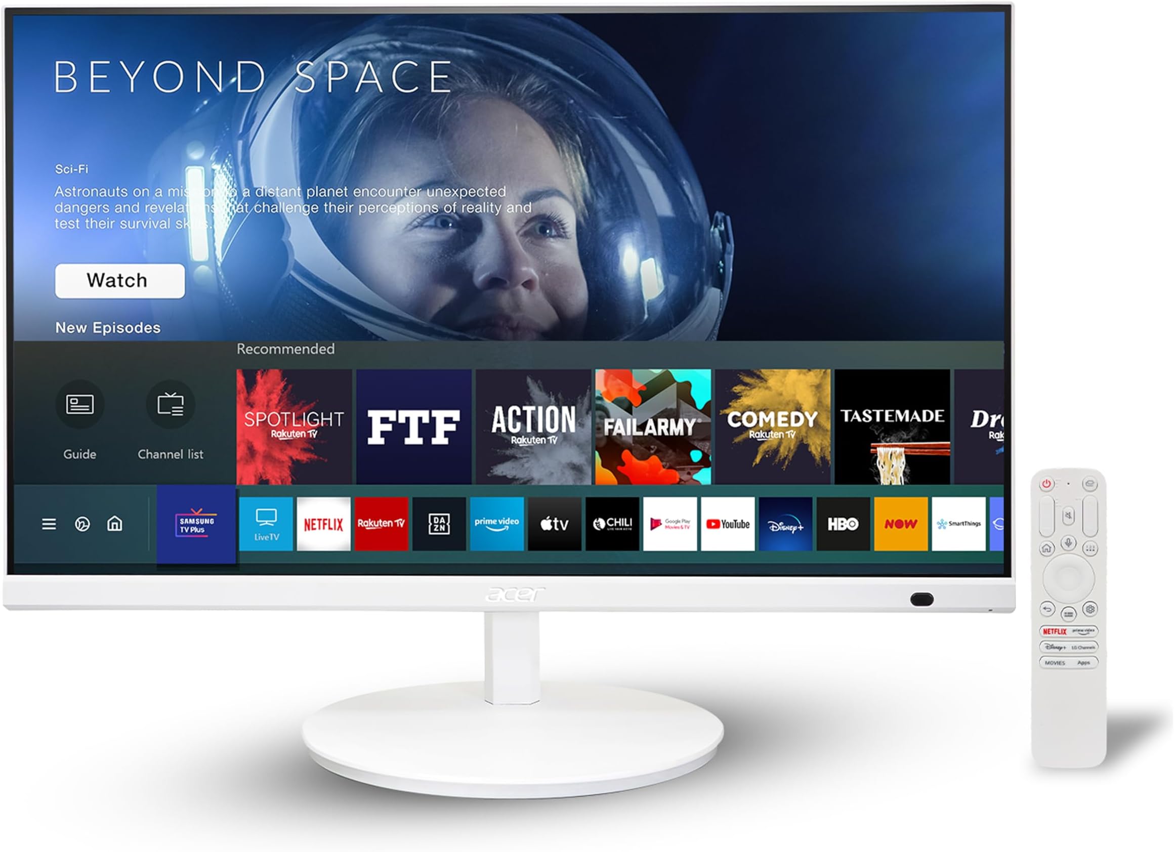 acer RS272 W 27 Inch Smart Full HD IPS Backit LED Monitor with WebOS I iOT Device I Airplay, Miracast, Wireless Mirroring, Bluetooth Support I HDR10 I Ergo Stand I Remote Control I Stereo Speakers