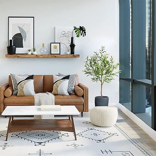 Miniatura 6 de Warmplants Árbol de olivo artificial, hojas de olivo falsas de 5 pies de alto con canasta, para interiores y exteriores, árbol de seda de olivo