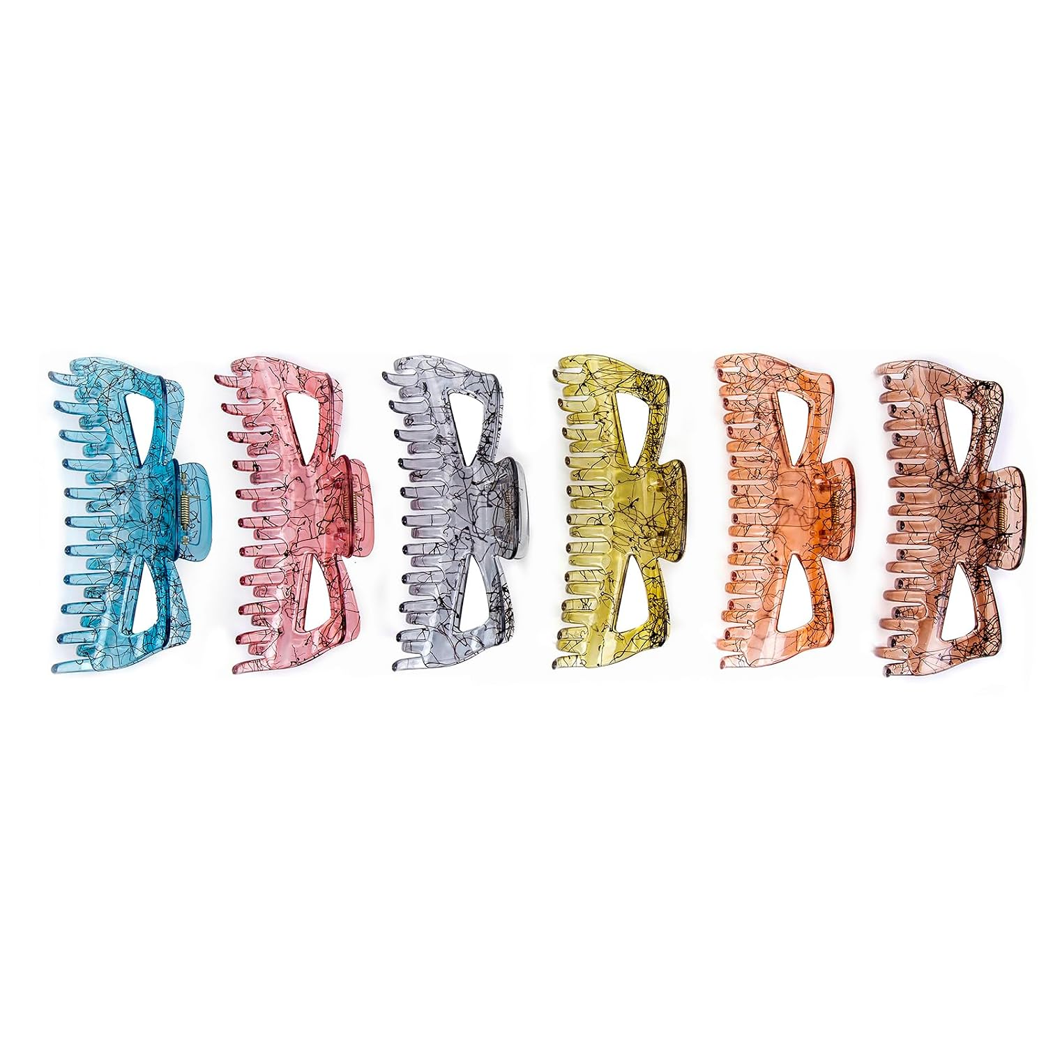 ZYTJ 5 Inche Extra Large Claw Clips for Thick Hair and Long Hair, 4 Pack Xl Jumbo Claw clips, Oversized Matte Non-slip Rectangle Hair Clips for Women, Big Strong Hold Jaw Clip,Neutral Color