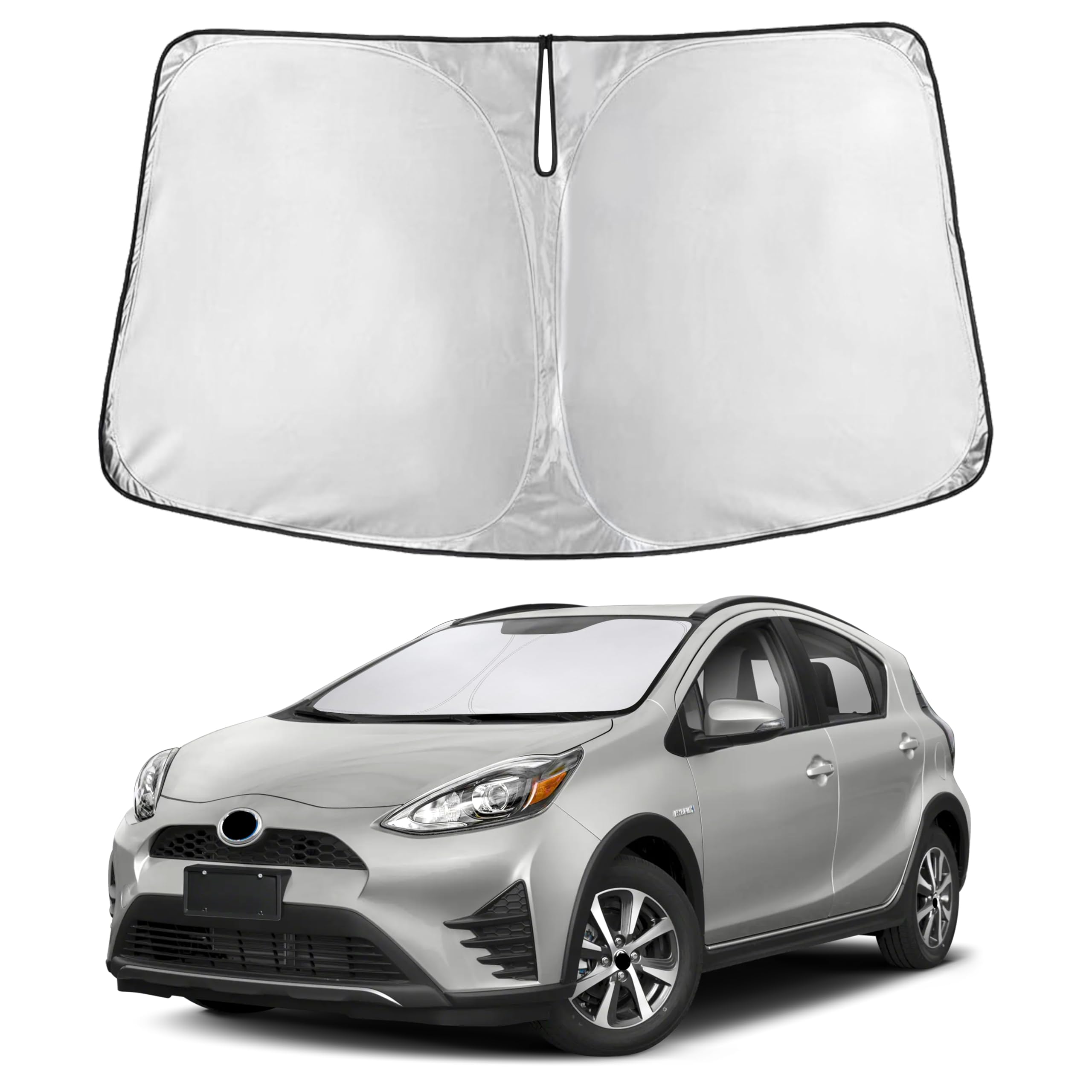 EcoNour Windshield Sunshade Compatible for Toyota Prius C 2012-2018 2019