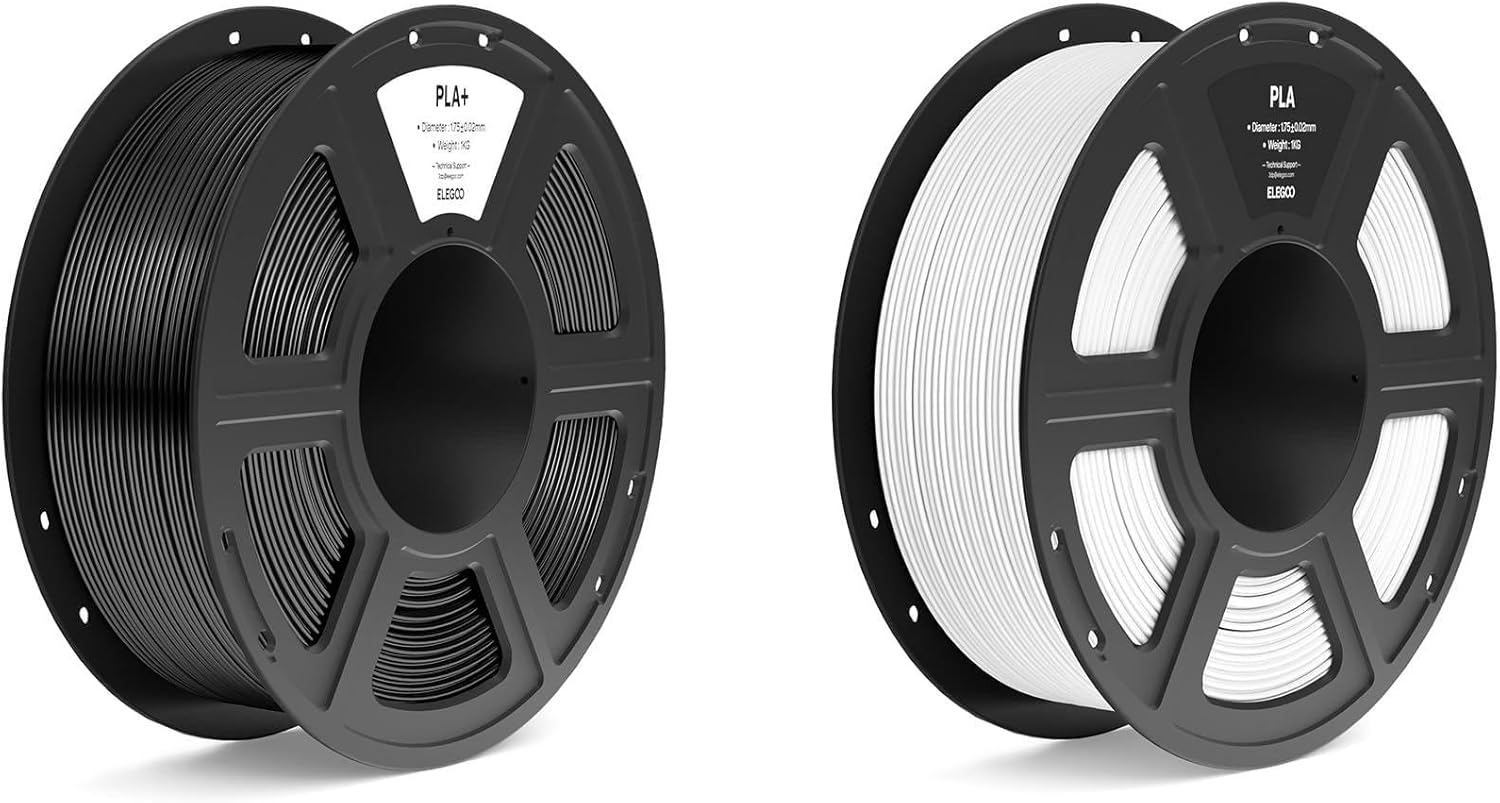 PLA+ Filament Black 1KG & PLA Filament White 1KG