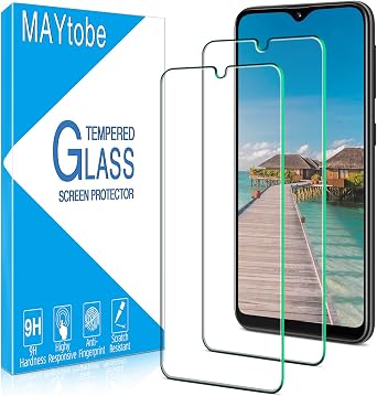 MAYtobe [2 Pack Designed for Samsung Galaxy A10e/ A10E Tempered Glass Screen Protector, 9H Hardness, Bubble Free, Anti Scratch