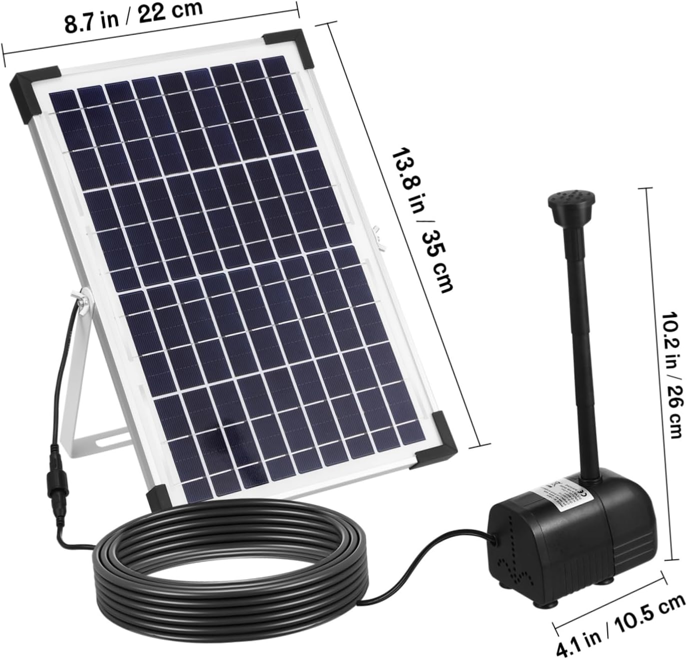 12w Fountain Pump Kit Panel for Outdoor Ponds Gardens Efficient Solar-Powered Water Pump for Easy Installation and Maximum Utilization