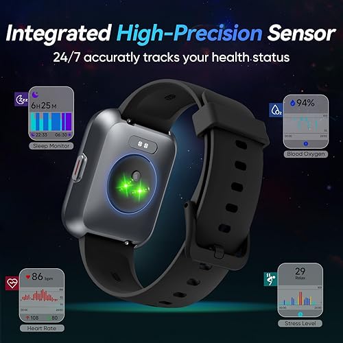 Miniatura 9 de Fitpolo Reloj inteligente para hombresmujeres, 1.8 pulgadas Alexa incorporado reloj de seguimiento de fitness con llamadas Bluetooth