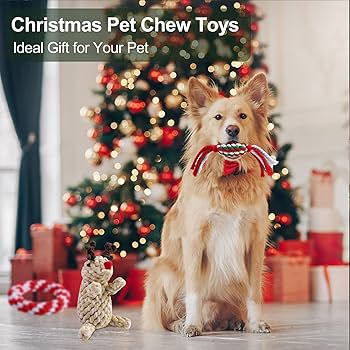 Amazon | Pedgot 6ピース クリスマス ペット 噛むおもちゃ 犬 ロープ