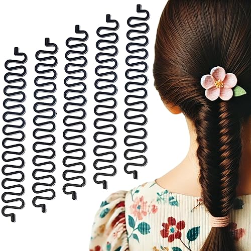 5 Pcs Hair Braiding Tool with Hook, Magic Twist Roller