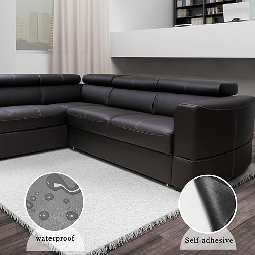 Miniatura 6 de BSZHTECH Cinta de reparación de cuero, parche de reparación de cuero autoadhesivo para sofá, muebles, sofás, asientos de automóvil, kit avanzado de