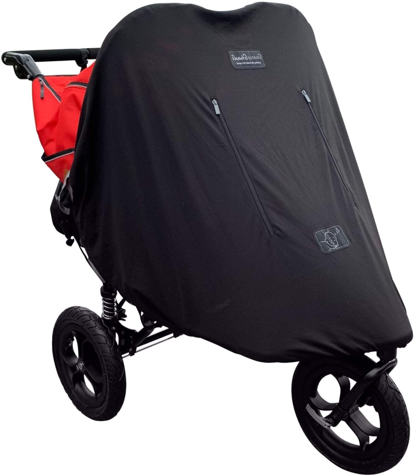 SnoozeShade Twin | Double buggy sun shade and blackout blind | Universal fit twin sunshade for double pushchairs