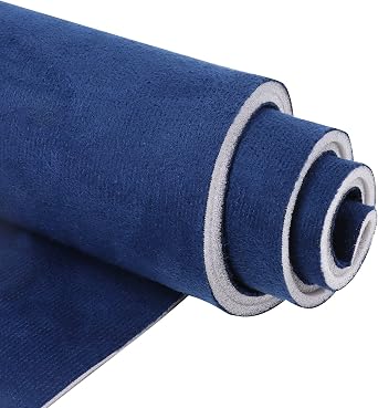 Durable Suede Headliner Fabric with Foam Backing 1/9" 3mm Thick Replacement & Repair Headliner Fabric for Car/Automotive/Boat Navy Blue, 88" Lx60 W