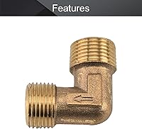 Vista 4 de Othmro Conector de compresor de aire codo de cobre 16.2 × 16.2 1pcs