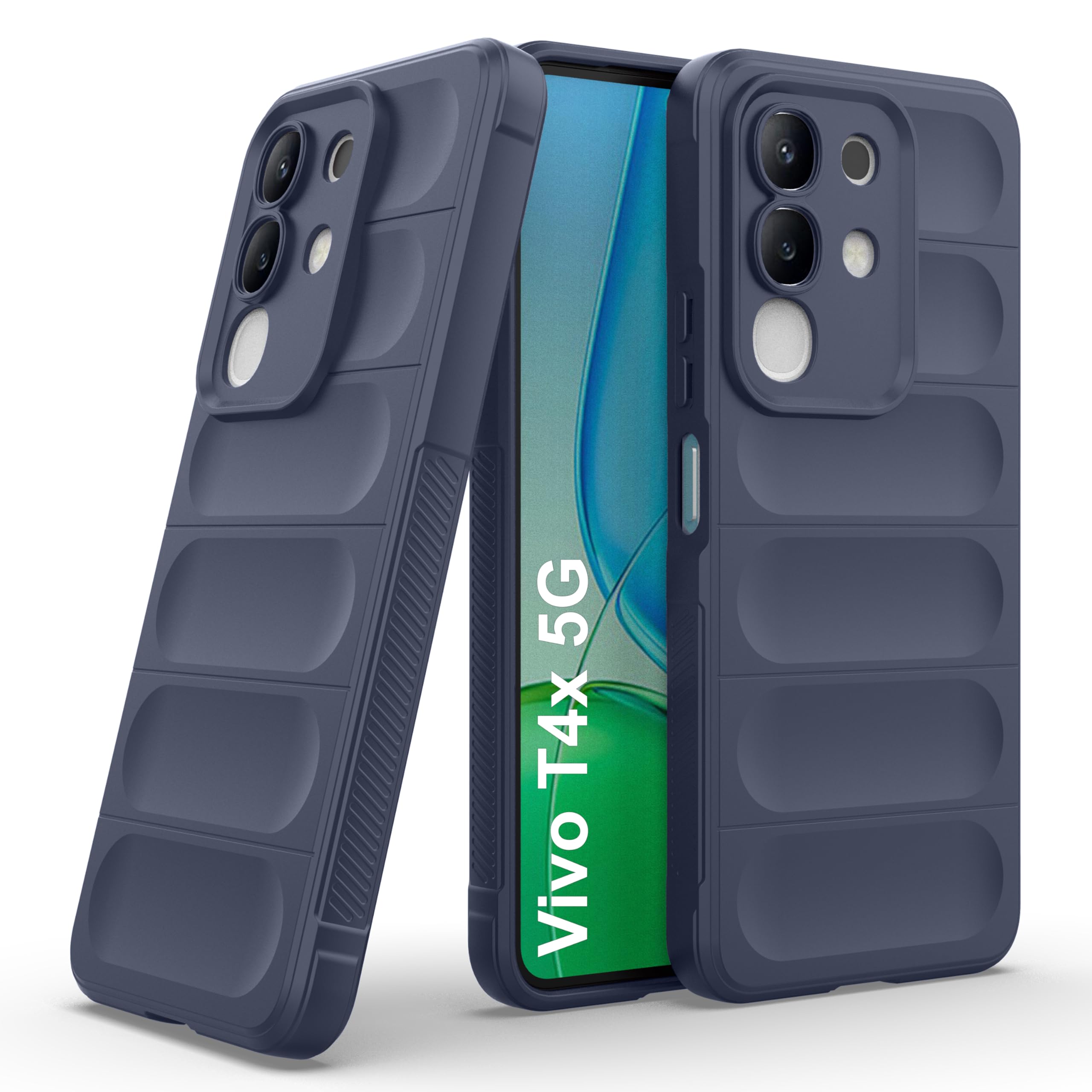 Zapcase Back Case Cover for Vivo T4x 5G | Compatible for Vivo T4x 5G Back Cover | Liquid Silicon Magic Case with Camera Protection | Sapphire