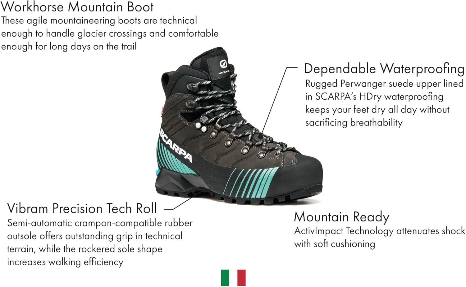 SCARPA Women's Ribelle HD Waterproof Hiking & Mountaineering Boots
