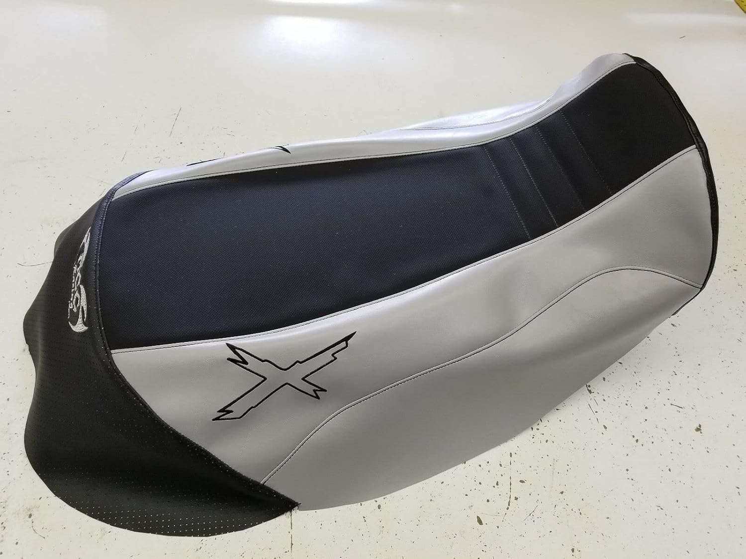 HCC Racing seat Cover Compatible with Can AM Renegade 500 Black Gray seat Cover -fits All Years