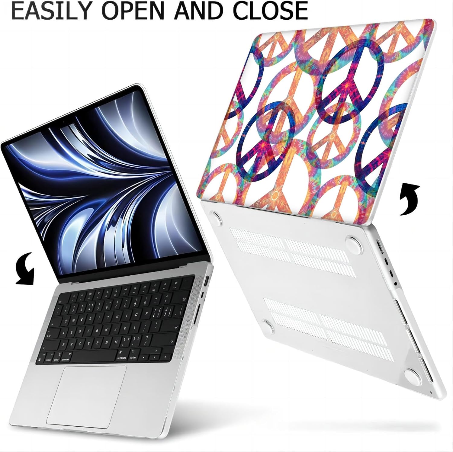 Compatible with MacBook Neo 13-inch, Hard Shell Case with Keyboard Cover and Screen Protector (A3404 A18 Pro chip, 2026 Release) - Peace and Love MD8696