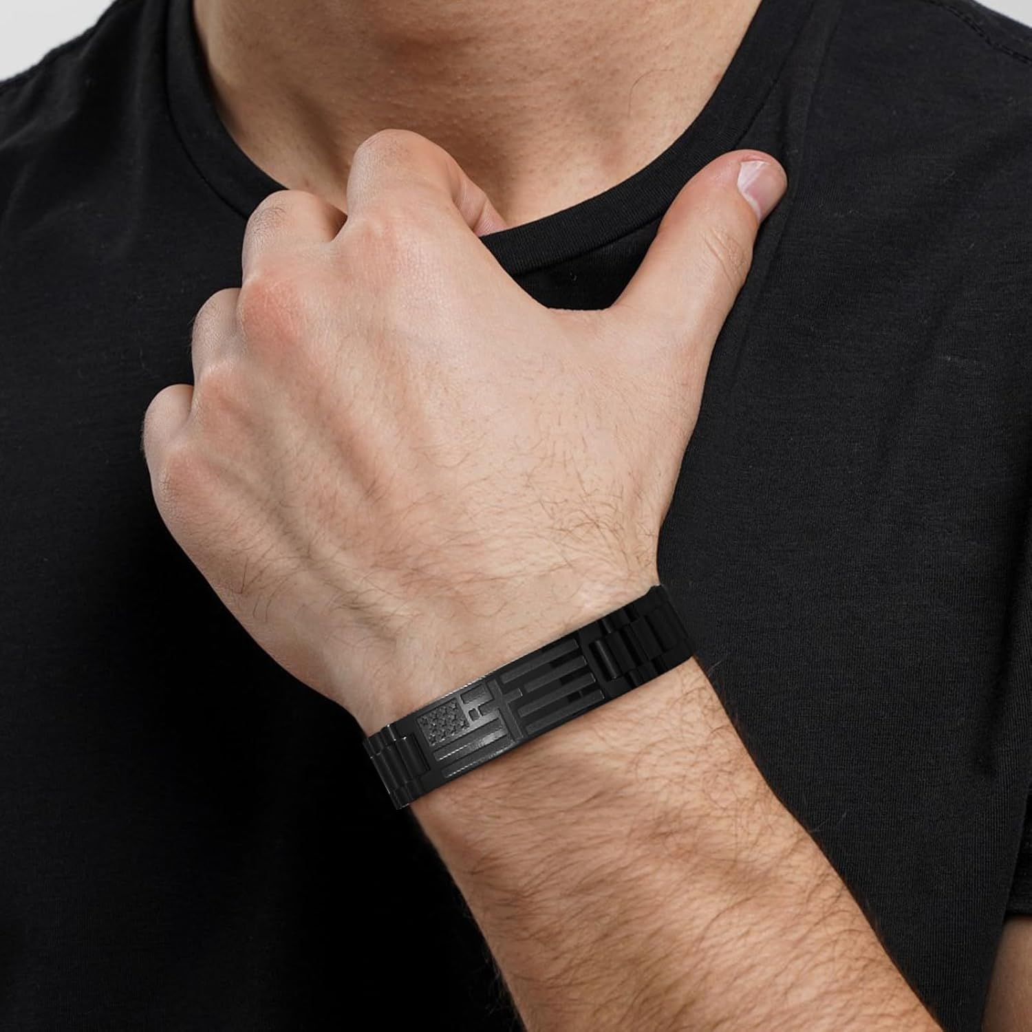 Gifts For New Dad,Bracelets for Dad,American Flag Cross Bible Verse Bracelet Christmas Birthday Christian Fathers Day Jewelry Gifts,Adjustable Size - Image 2