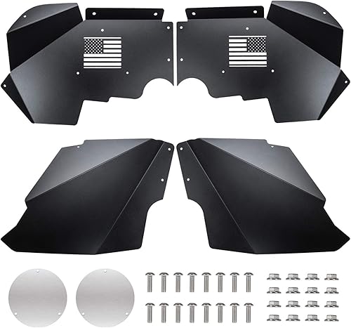 Miniatura 3 de Forro de guardabarros interior delantero compatible con Wrangler 2007-2018 JK JKU y Unlimited 24 puertas, patrón de bandera de EE. UU., accesorios