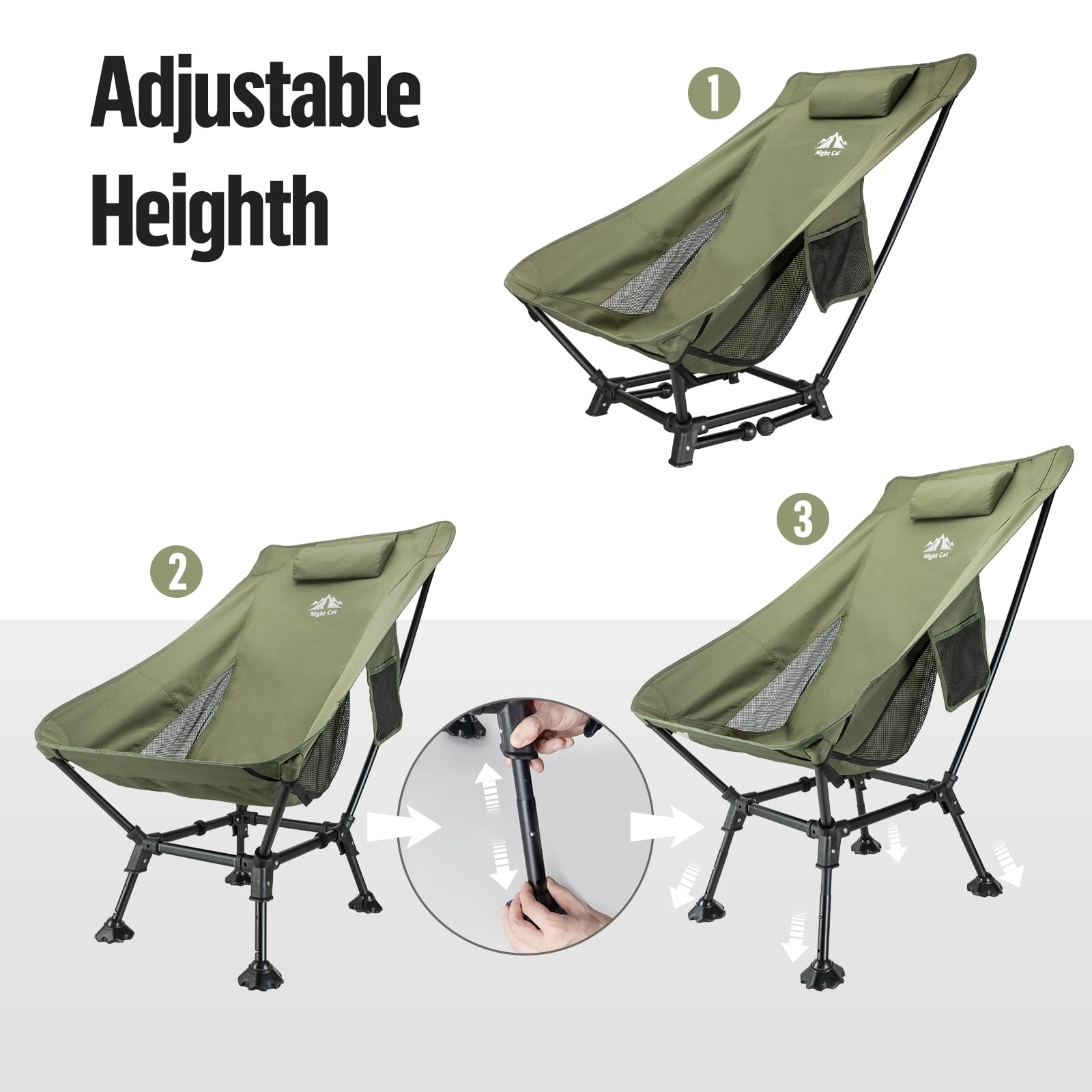 Night Cat Tenda Amaca Con Zanzariera Sospesa Impermeabile con Zaino Trekking Ultraleggero 70L
