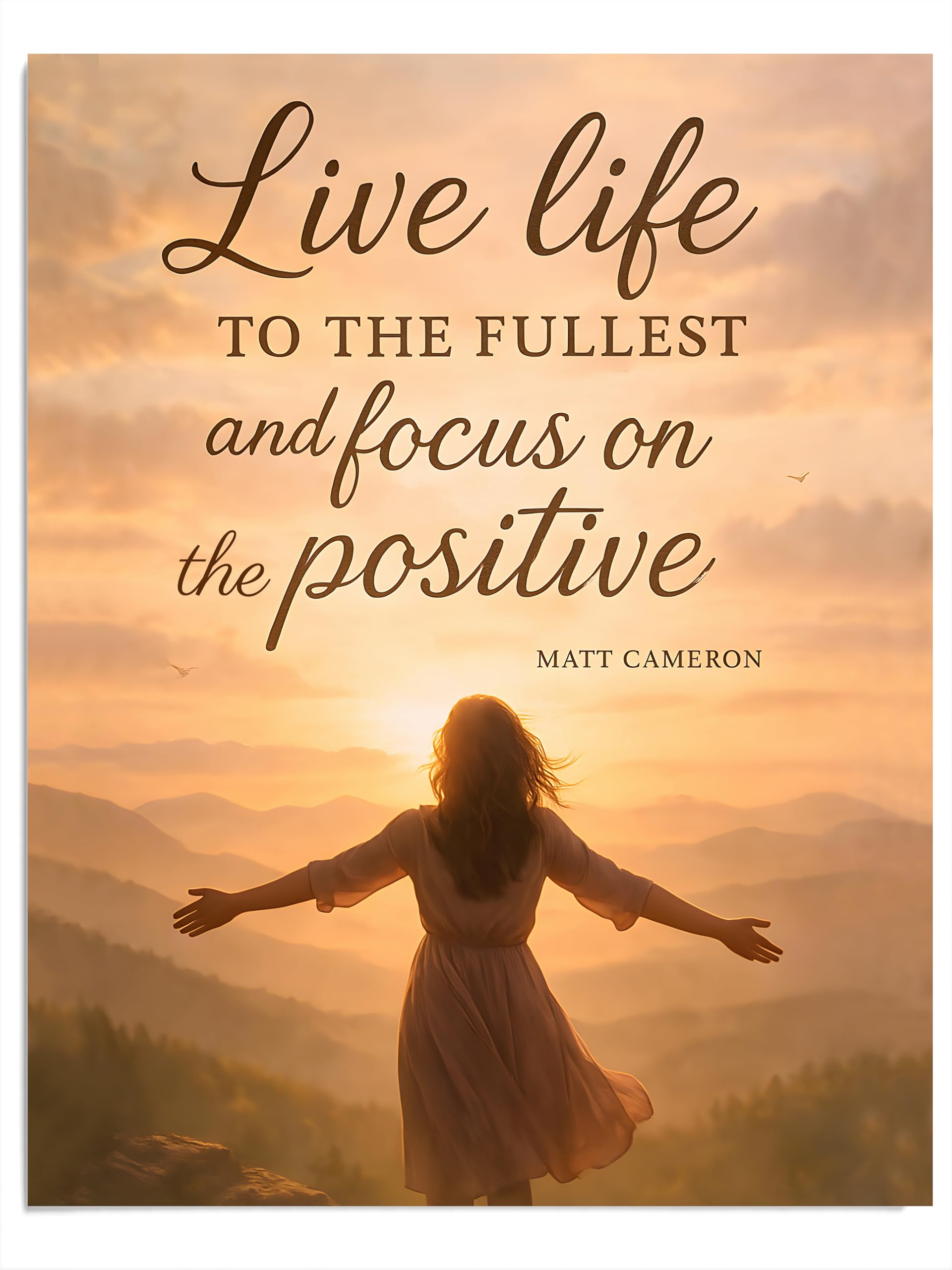 Live Life to the Fullest Quote Art, 11x14 Unframed Print Unframed 14"L x 11"W