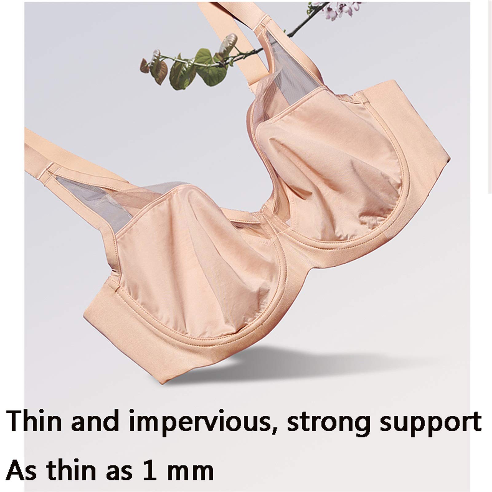 Sujetador sin alambres para mujer de talla grande,Comfort Revolution Wirefree Bralette de cobertura completa para uso diario