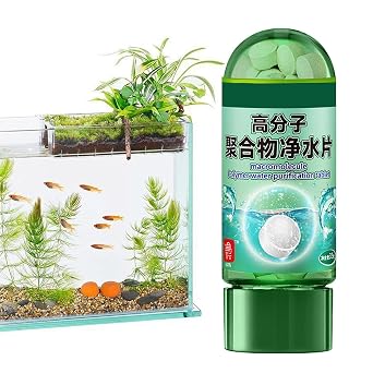 Clean Water Tablets, Drinking Water Tablets, Aquarium Purification Tub Bottles - Safe Aqua Tablets, Natural Aquarium Accessories Provide Supply to Improve Water Quality