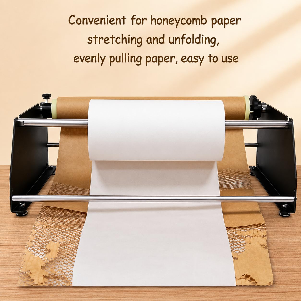 Dispenser manuale del rotolo della carta kraft e scaffale della carta da imballaggio per l'imballaggio, i mestieri, la protezione di scossa e