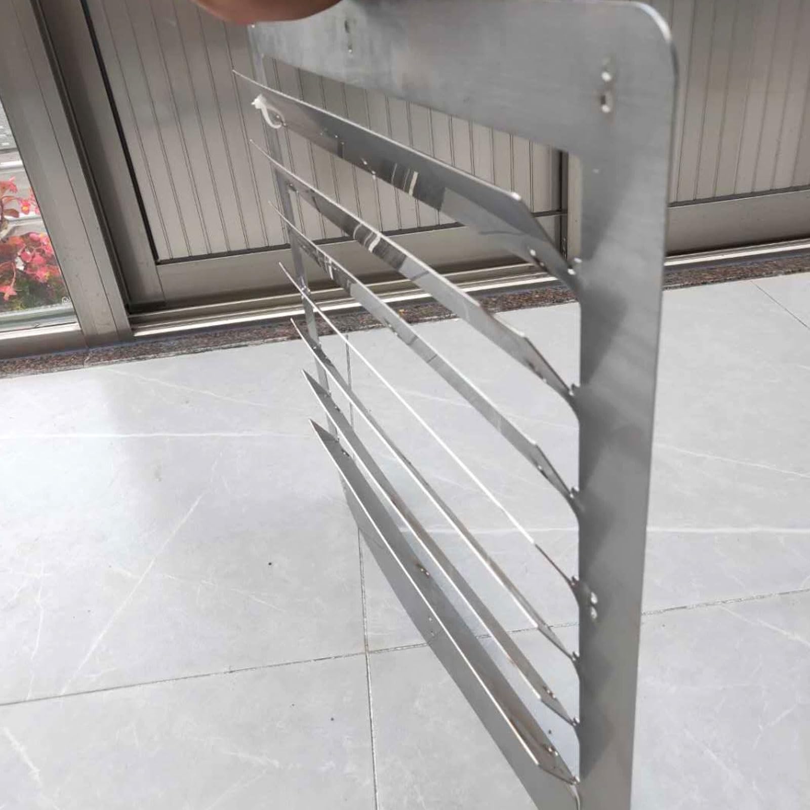 Guía De Aire De La Unidad Exterior De Aire Acondicionado Guía De Aire Antisoplado De Acero Inoxidable For Cambiar La Dirección del Deflector De Salida De Aire (Cuadrado) (Size : 48cm*48cm)