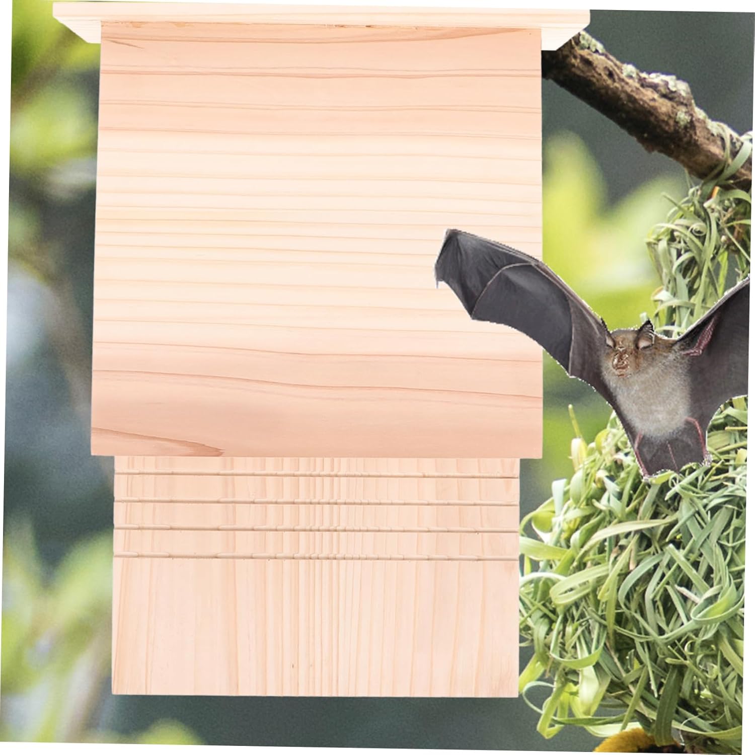 Bat House for Outdoor Use Lightweight Easy Install Bat Box for Courtyards and Backyards Design Safe