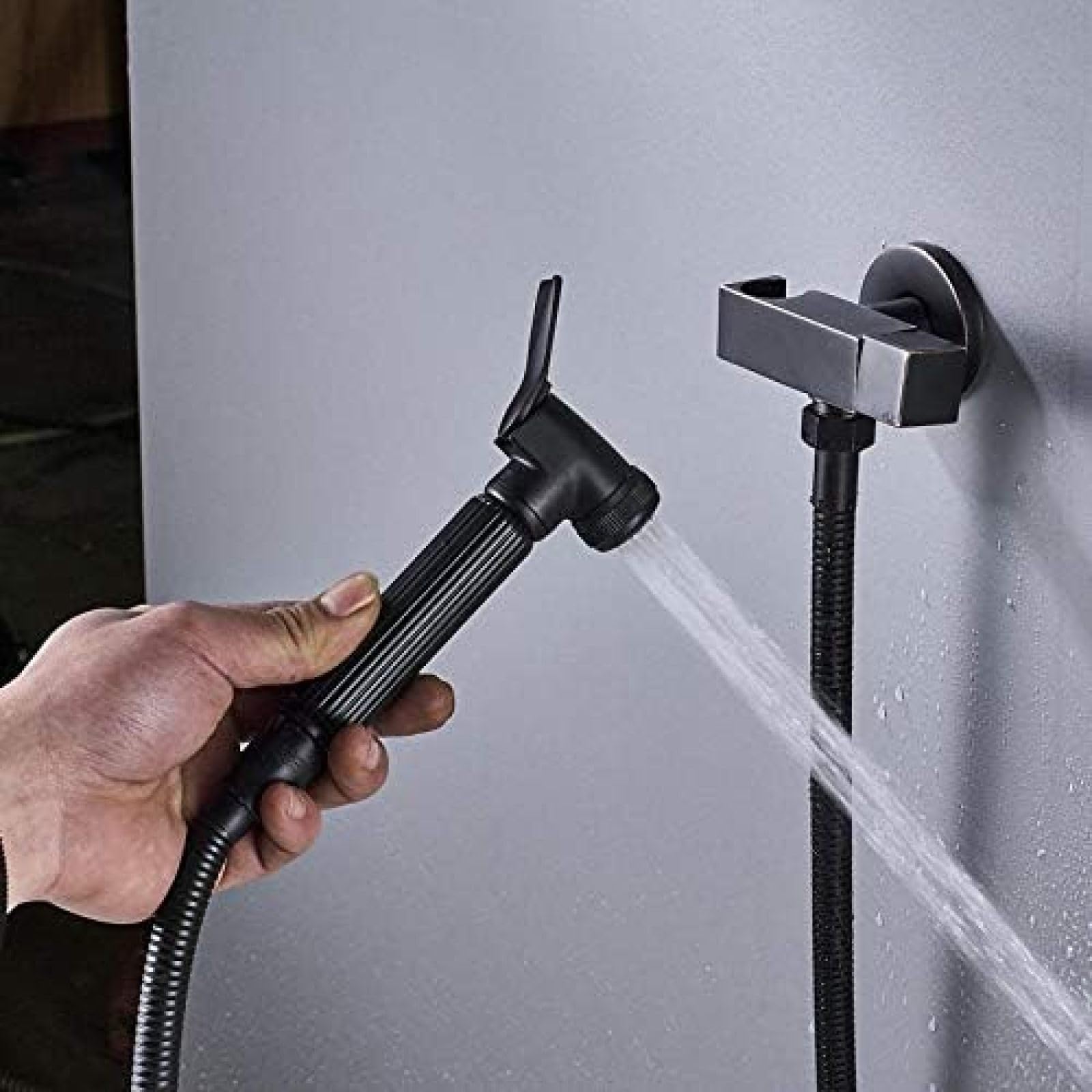 Głowica spryskiwacza bidetu montowana na ścianie łazienka bateria bidetowa bateria prysznicowa toaleta bidet muzułmański mosiądz podkładka kran czarny brąz bidet, czarny brąz bidet