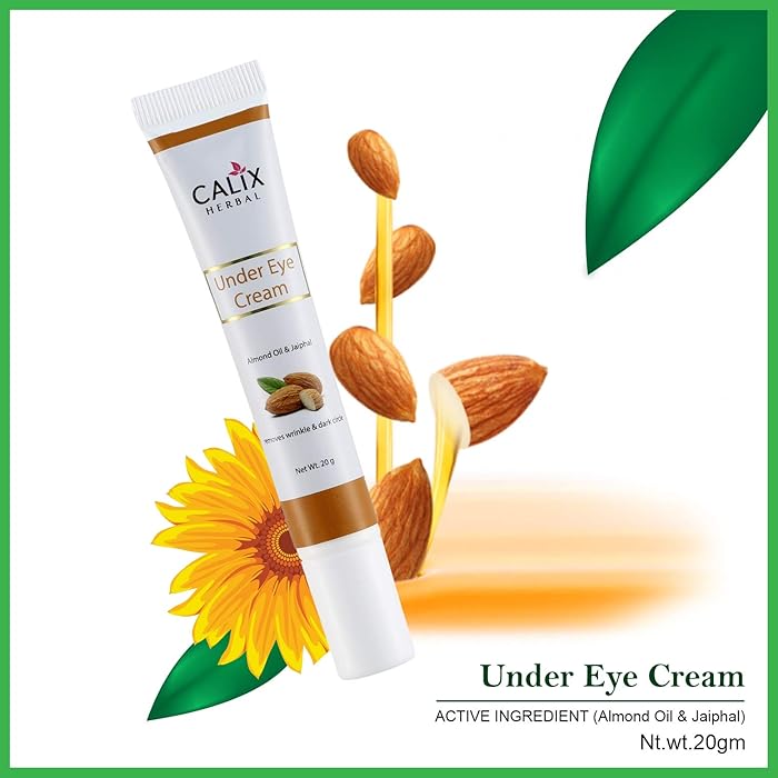 Buy Calix Herbal Under Eye Cream for Dark Circles, Wrinkles, Puffiness