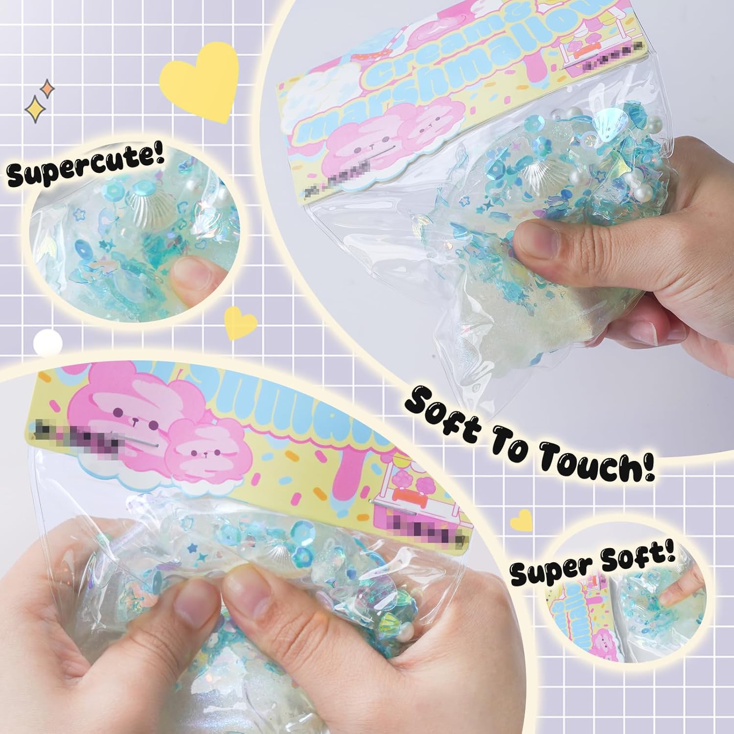 Taba Squishy Toys, Squeeze Toys Cat Paw Cute Kawaii ,Sticky Squishy Fidget Toys Silicone Squeeze Toy for Stress Relief,Cute Soft Toys,Best Gift for Anniversary (Conch)