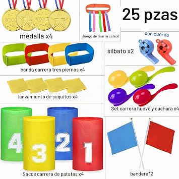 4 in 1 Sports Day Kit Outdoor Game Party