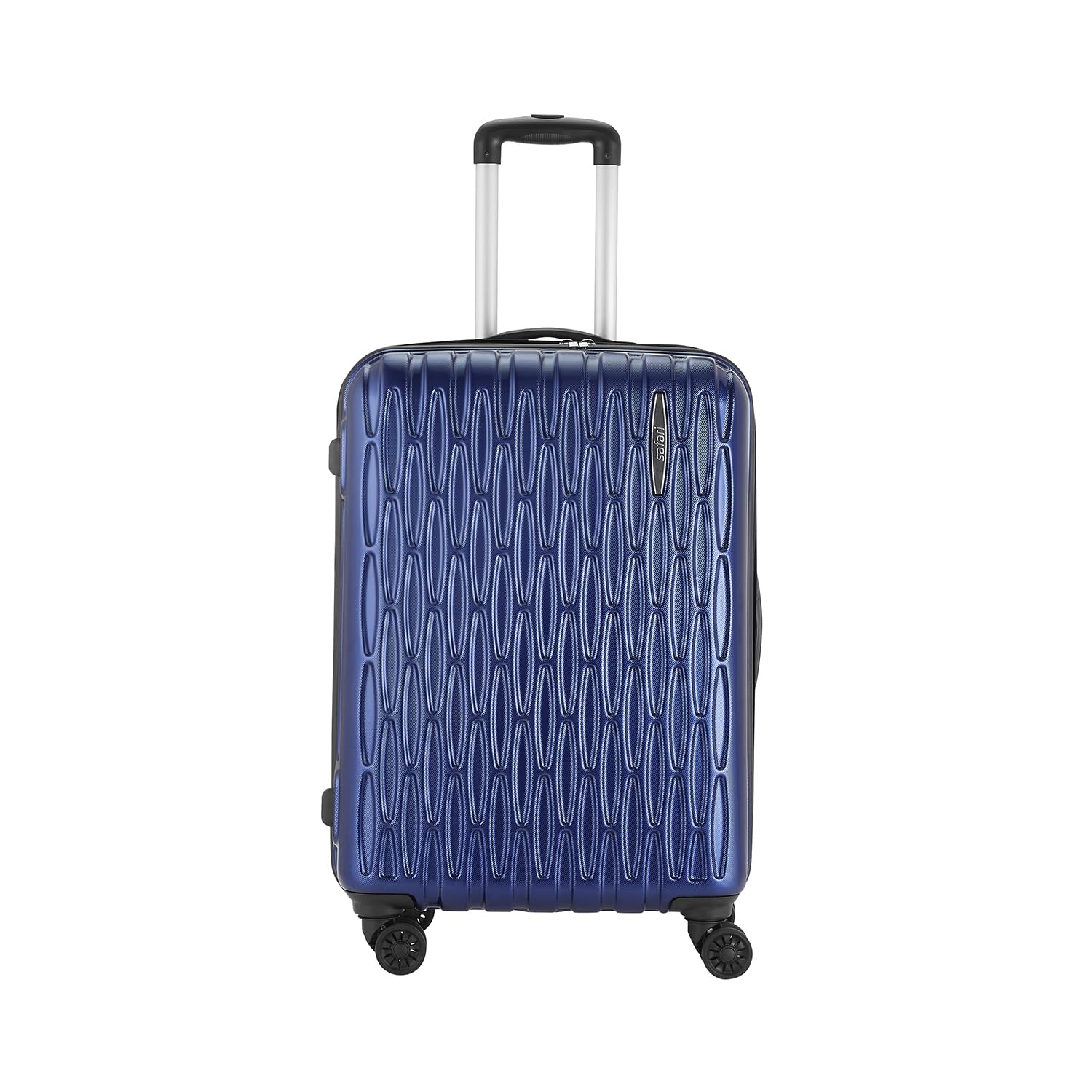Safari Safari Whirl Hardside Suitcase, TSA Lock, 8 Wheels, Medium Size Check-in Luggage Trolley Bag with Antitheft Zipper Midnight Blue Color 79cm