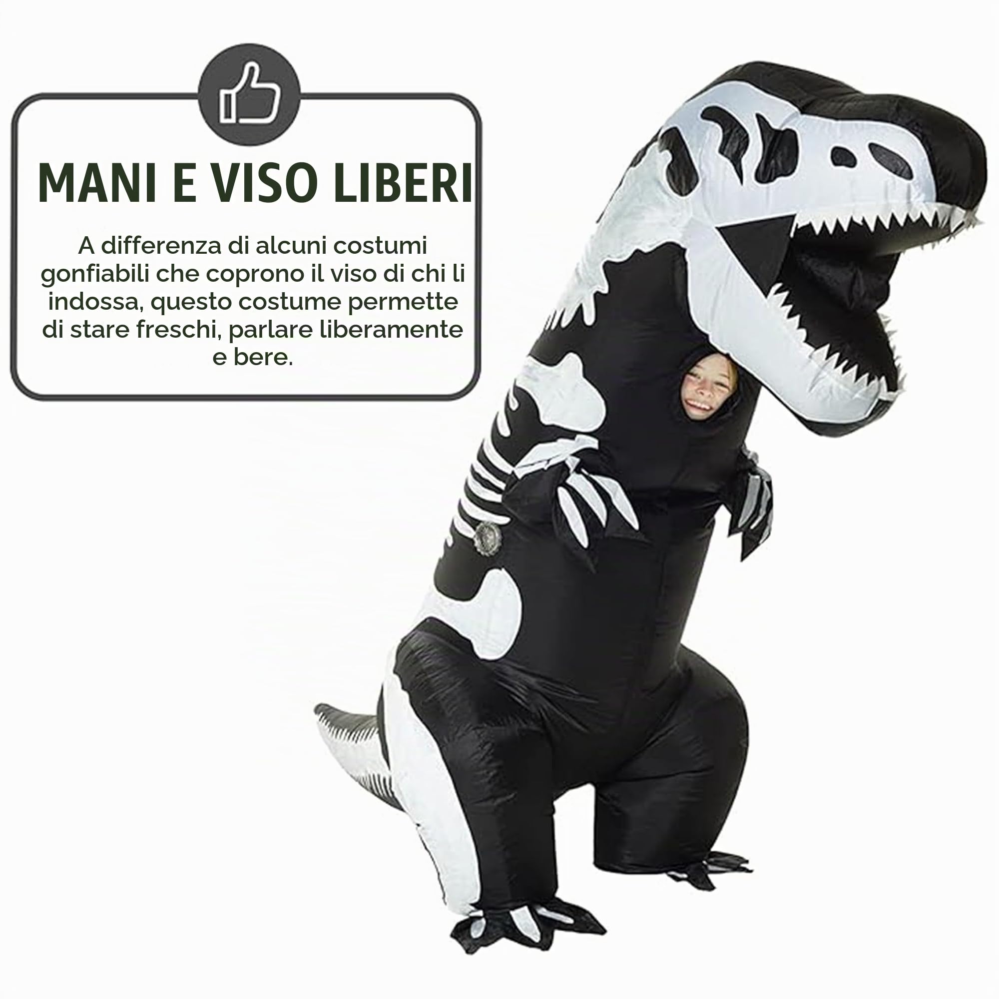 Costume Dinosauro Gonfiabile per Bambino