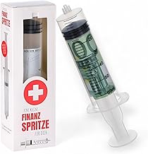 Geldgeschenk-Verpackung Geld-Spritze Eine kleine Finanzspritze, Deko-Spritze zum Befüllen mit Geld oder Gutschein, Geburtstag Hochzeit