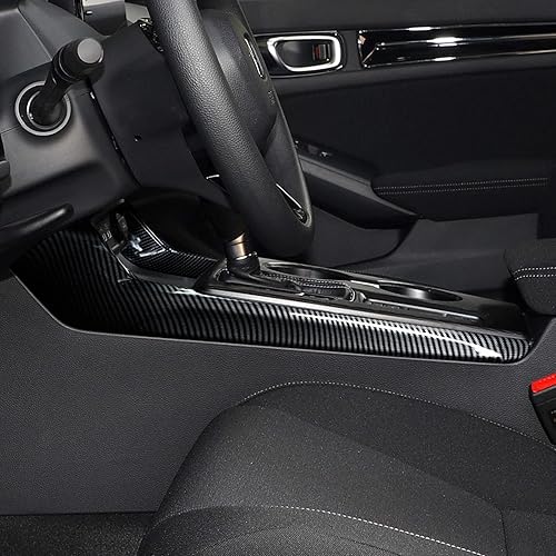 Miniatura 133 de Car Central Armrest Box Cover Decals for 2022 2023 2024 2025 Honda Civic 11th Gen Accessories ABS Carbon Fiber Interior Stickers