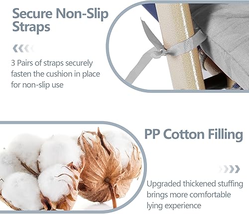 Vista 11 de iMounTEK Cojines para silla de salón de 67 x 22 x 4 pulgadas, cojín grueso para tumbona reclinable, mecedora, cojín para sofá o silla, cojín