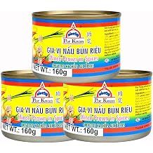 Por Kwan Minced Seafood in Spices | Minced Prawn & Crab Paste | Flavourful Seasoning for Cooking | 160g Pack of 3 Pack of 3, Mince Prawn in Spices