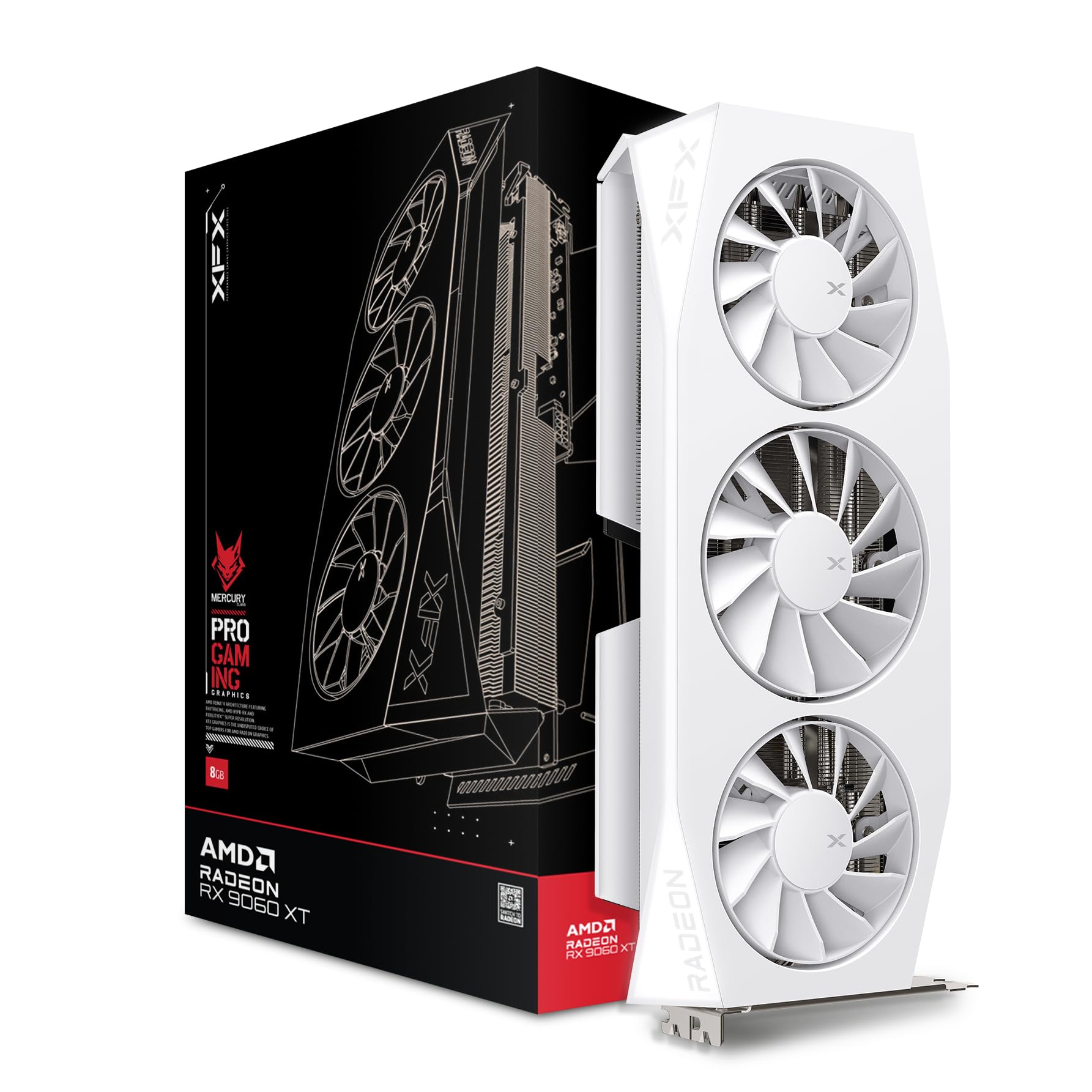 Amazon.com: XFX Mercury AMD Radeon RX 9060XT OC White Gaming