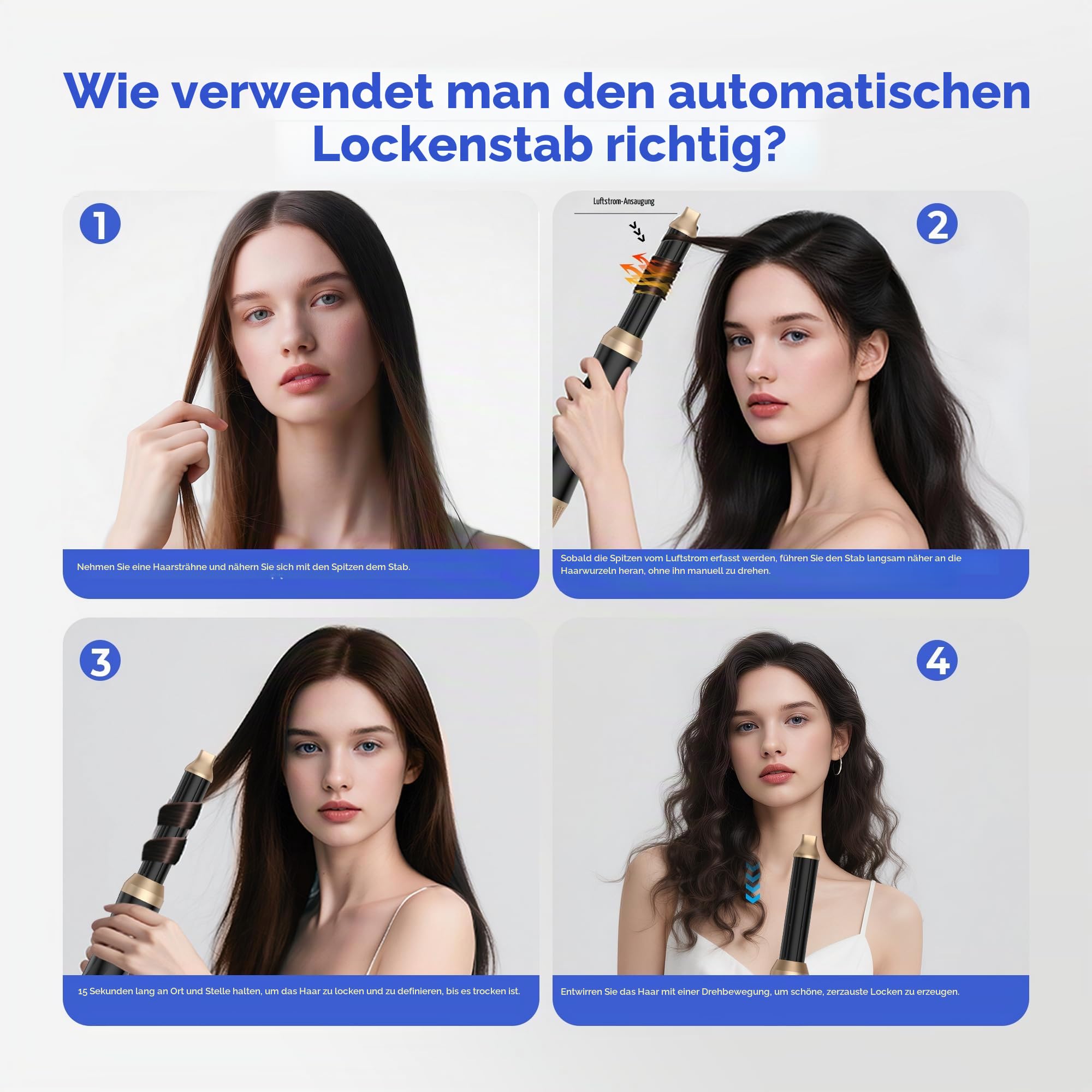 UMIGA Hairstyler 5 in 1 Airstyler Haarstyler 1000W Föhnbürste Multistyler