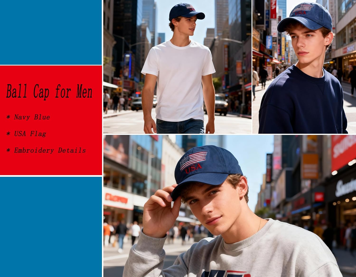 Washed American Flag Baseball Cap Retro Adjustable Sun Dad Gift Hats for Men Women Fashion Trucker Cap Unisex - Image 5