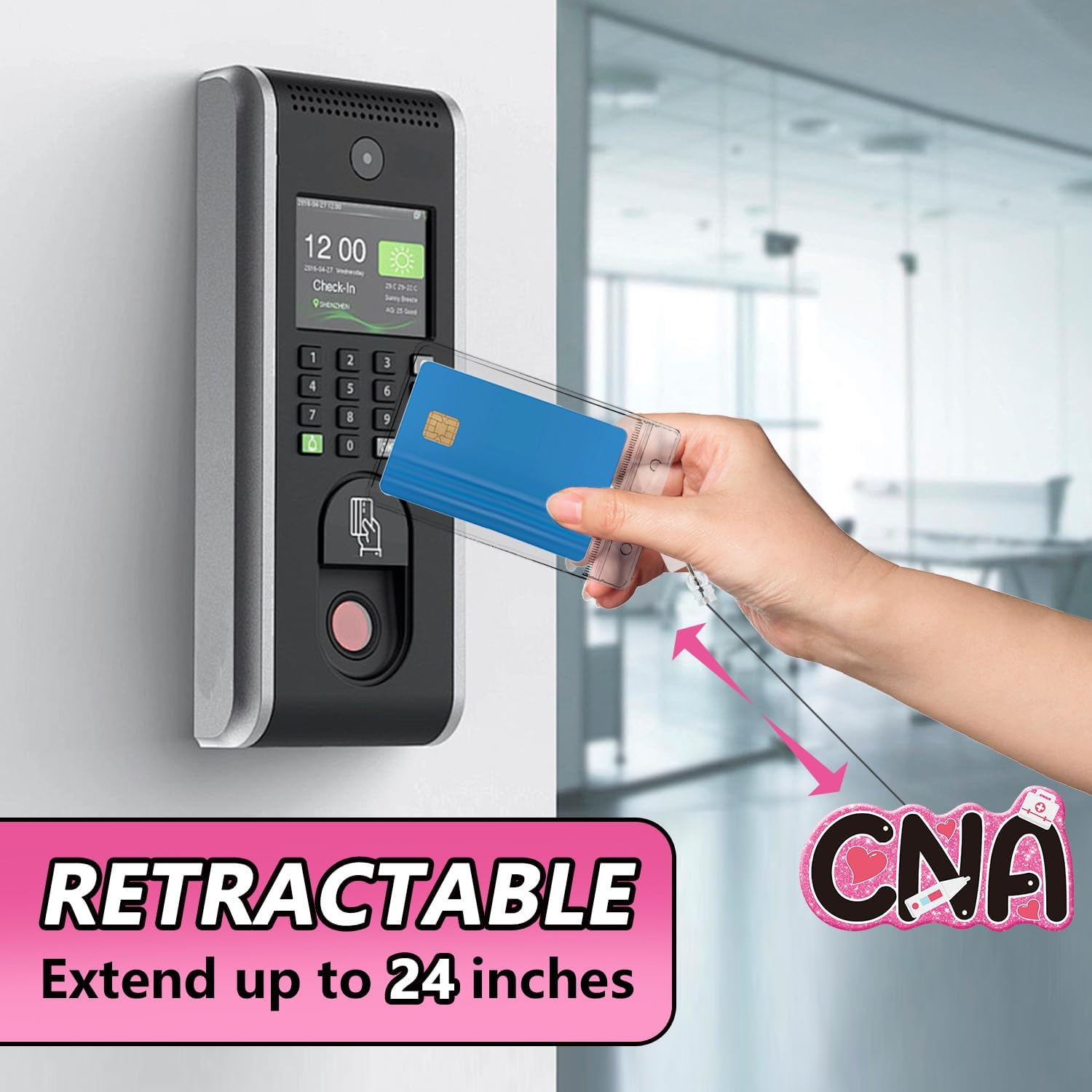 CNA Retractable Badge Holder Reels for CNA Nurse Name Card image 4